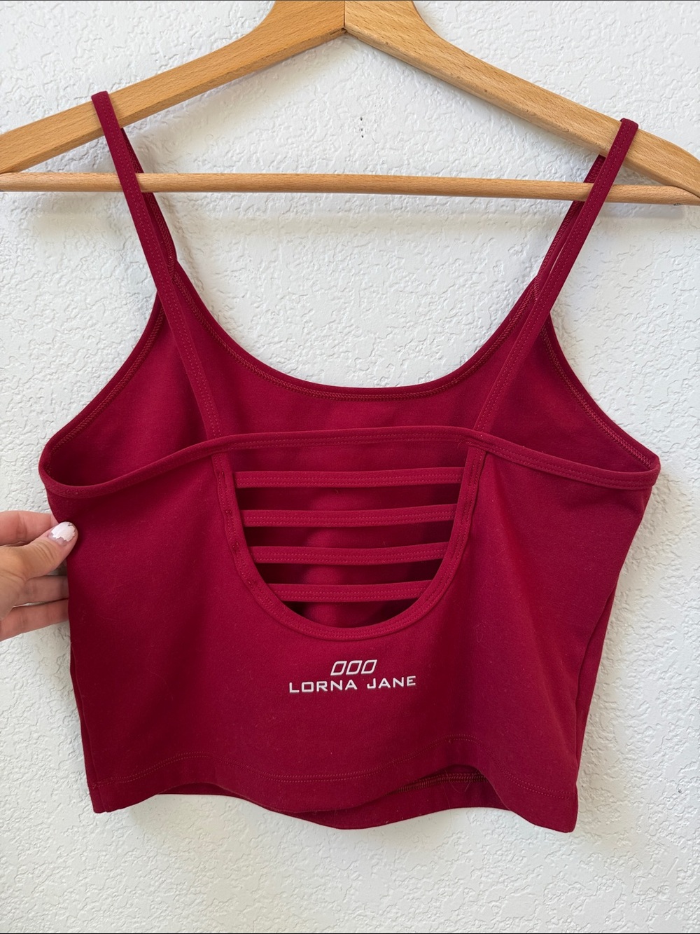 Lorna Jane Crop Top Work Out Tank Red size Medium - Picture 5 of 8